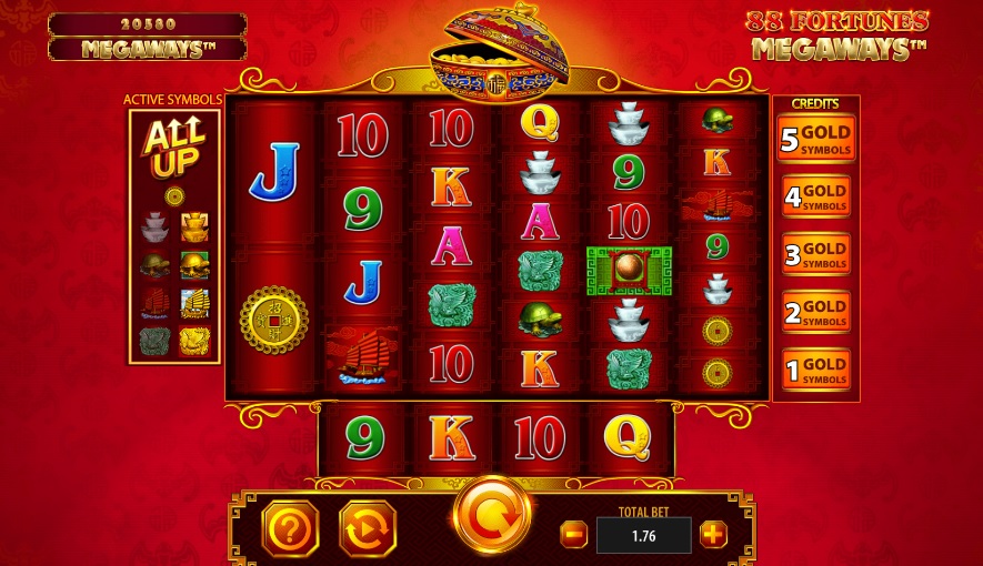 88 Fortunes Megaways slot reels