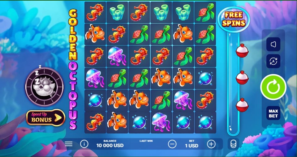 Golden Octopus slot reels by Onlyplay